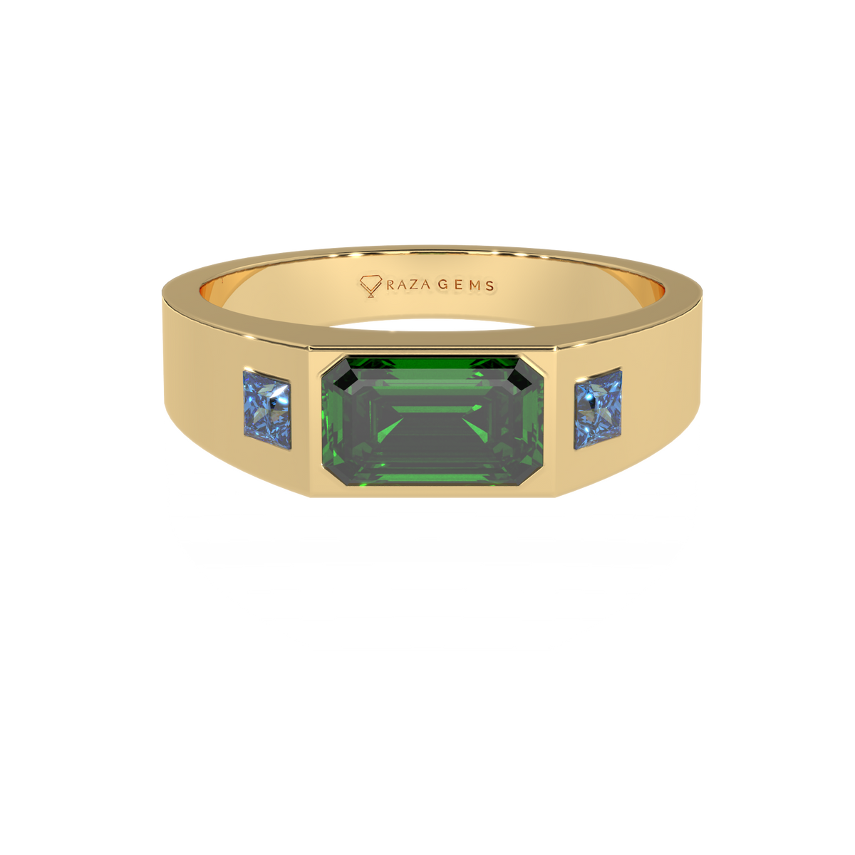 Emerald  Ring  FarjAd 18K Yellow Gold