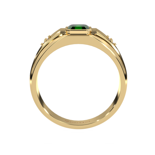 Emerald  Ring GhobAd 18K Yellow Gold