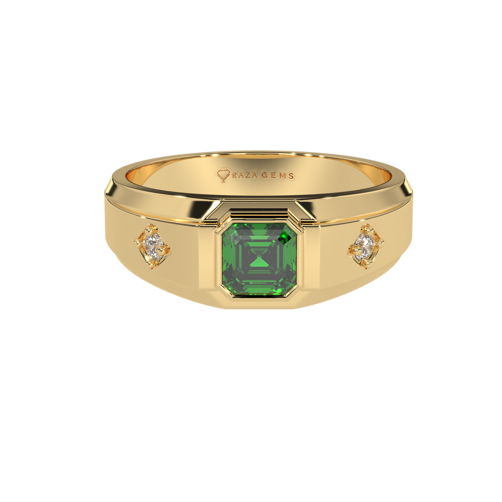 Emerald  Ring GhobAd 18K Yellow Gold
