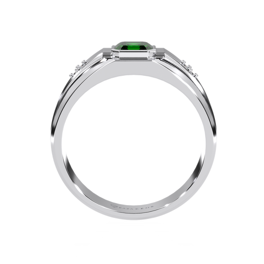 Emerald Ring GoshtAsb Silver