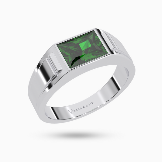 Emerald Ring Hassan  Silver