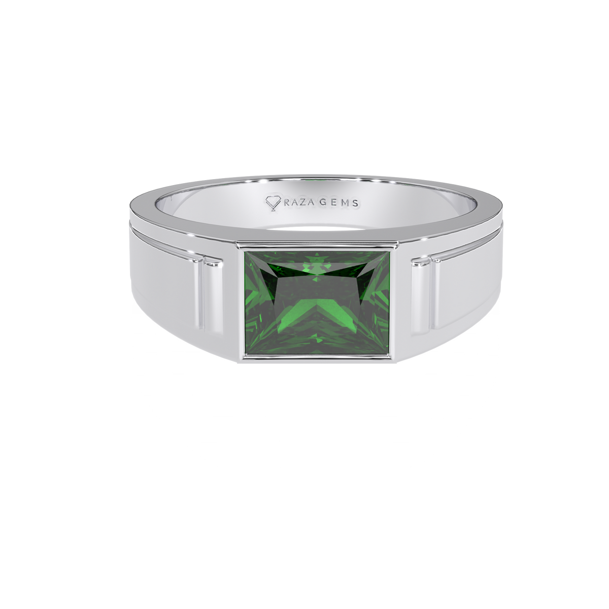 Emerald Ring Hassan  Silver