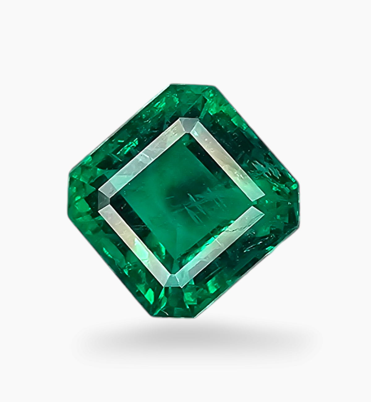 Natural Zambian Emerald Stone 4.87 Carat Asscher Cut Shape Size 9.3x9.5mm