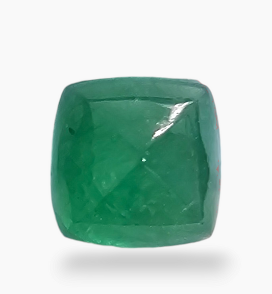 Natural Zambian Emerald Stone 4.56 Carat Sugarloof Shape Size 9.4x9.3mm