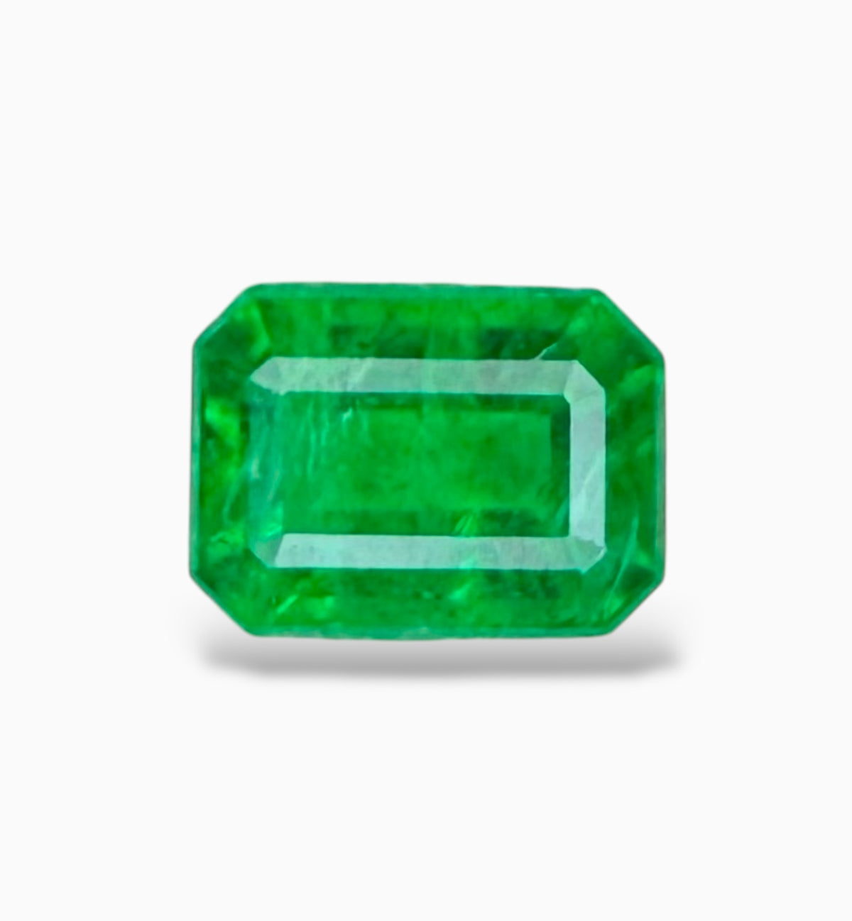 Emerald Stone 1.29 Carats 7.5 X 5.5 mm Emerald Cut From Zambia