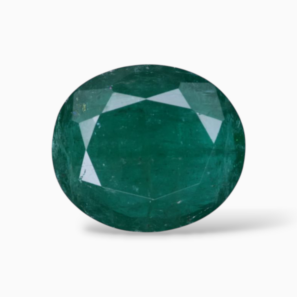 Online Sale Natural Emerald Stone Oval Shape 5.07 Carats 12.7x11mm Size