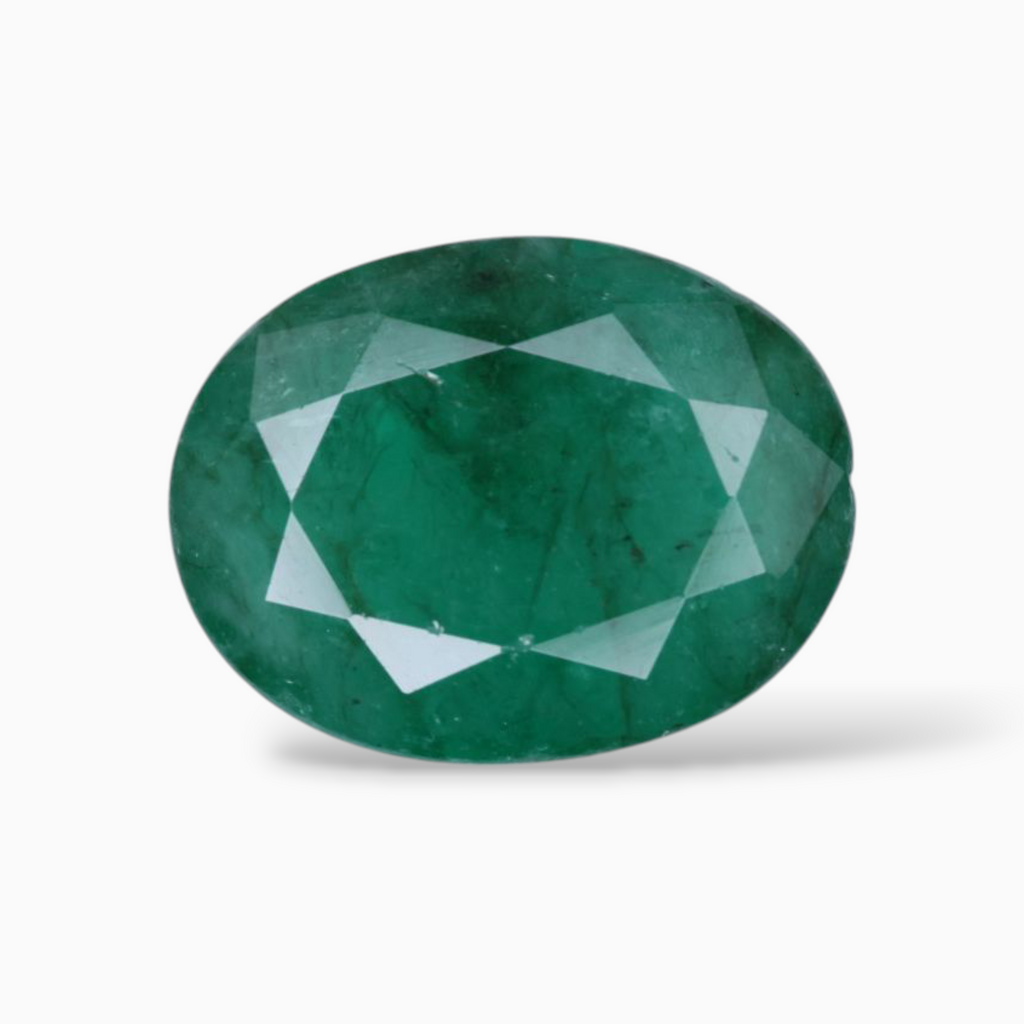 Original Emerald Gemstone Oval Shape 3.72 Carats 12.1x9.3mm Size