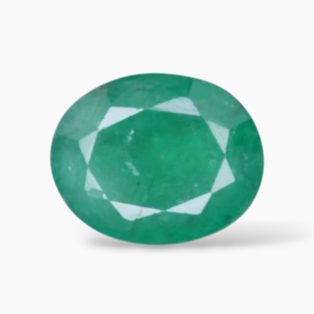 Buy Online Green Emerald Gemstone In Oval Shape 3.21 Carats 11x8.8mm Size