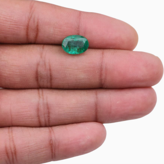 Buy Zambian Genuine Emerald For Sale Oval Shape 3.64 Carats 11.7x8.3mm Size