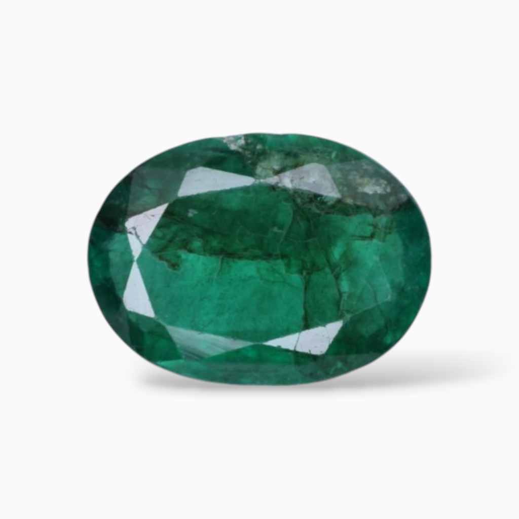 Buy Natural Zambian Emerald Stone For Sale Oval Shape 1.48 Carats 9.5x7mm Size