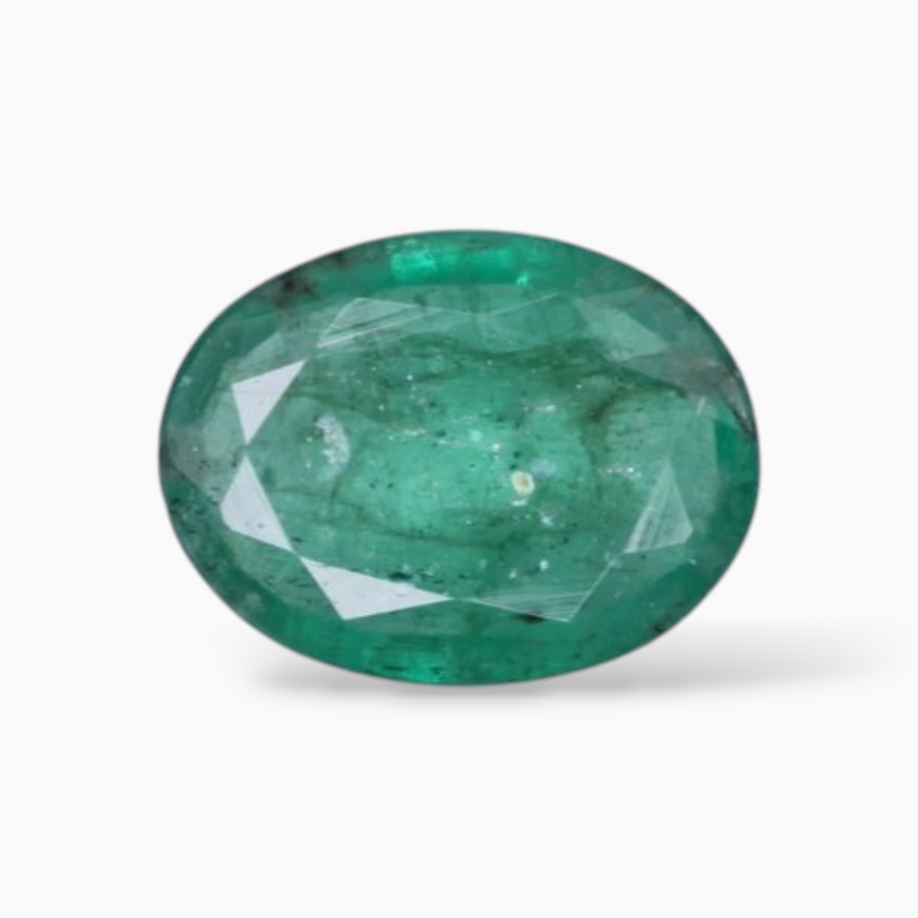 Genuine Zambian Emerald Stone For Sale Oval Shape 1.32 Carats 9.5x7.2mm Size