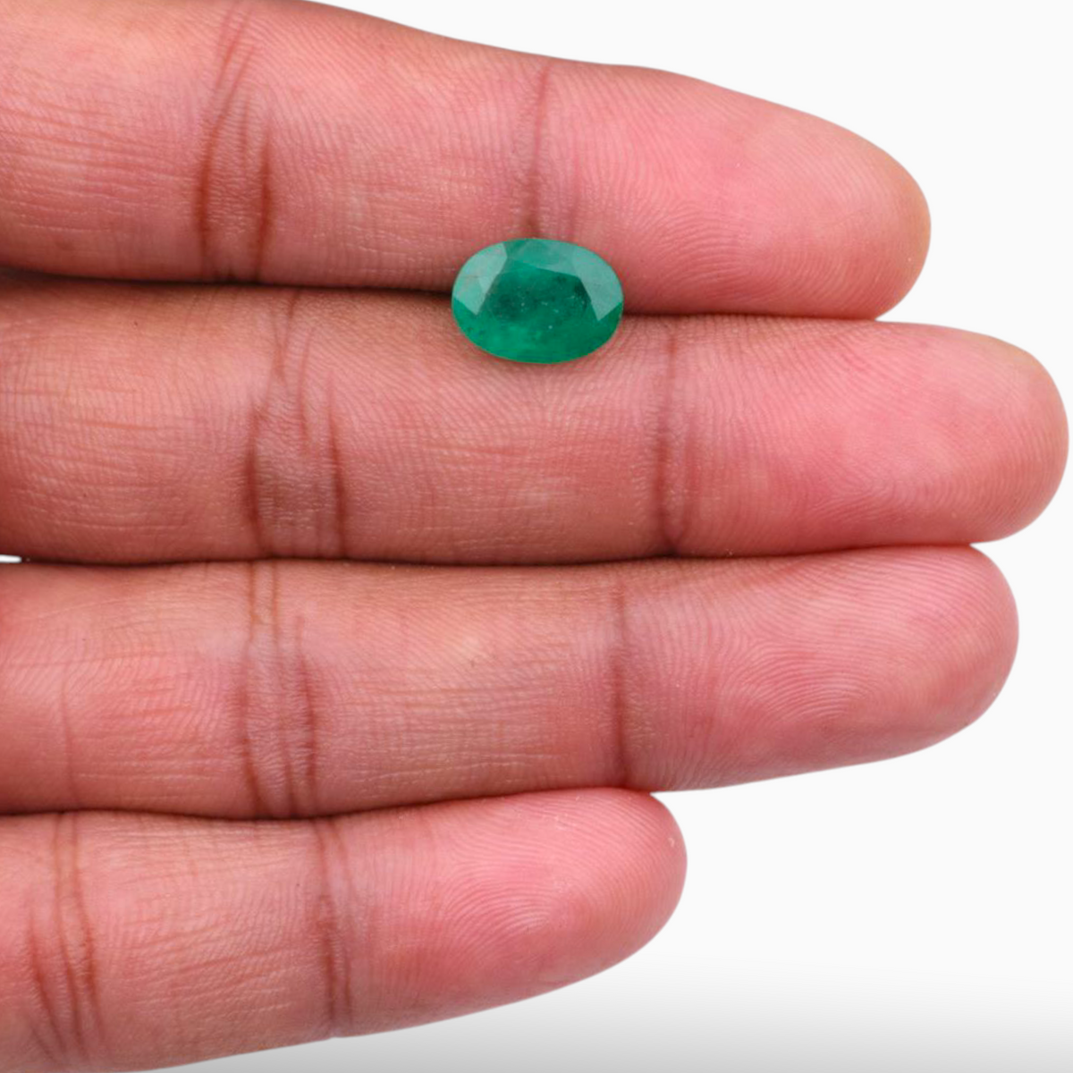 2.98 Carats Buy Zambian Panna Stone IN Oval Shape & 11.6x8.4mm Size