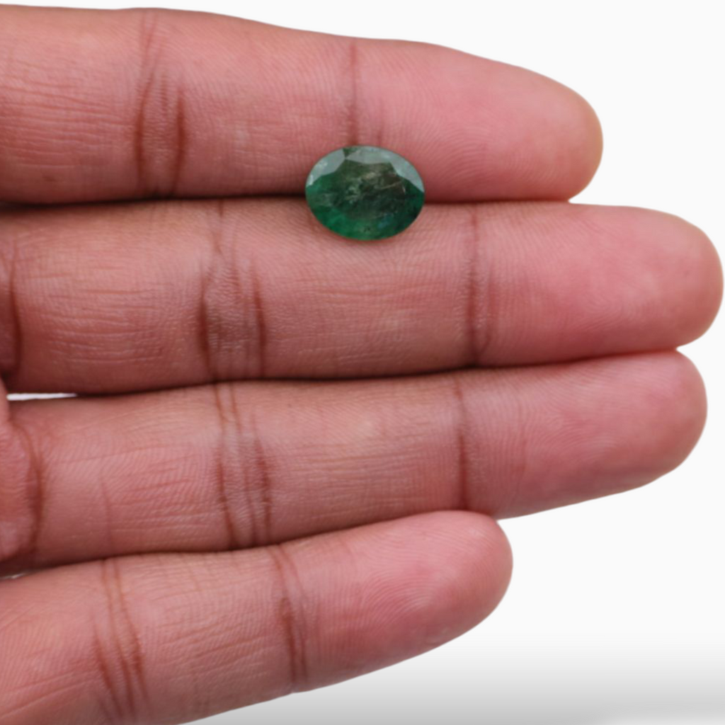 Buy Online Genuine Emerald Gemstone Oval Shape 3.59 Carats 12.2x9.6mm Size