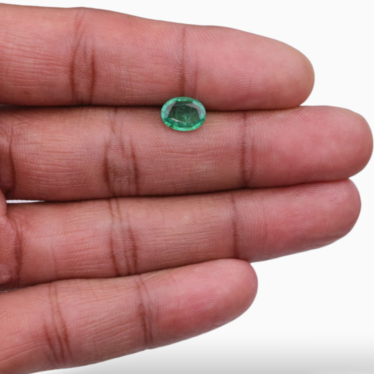 Buy Natural Green Emerald Stone In Oval Shape 1.19 Carats 9x6.8mm Size