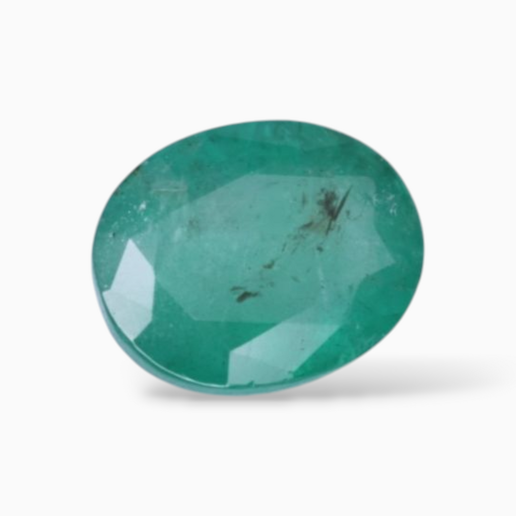 1.70 Carats Green Emerald Stone In Oval Shape 8.5x6.8mm Size
