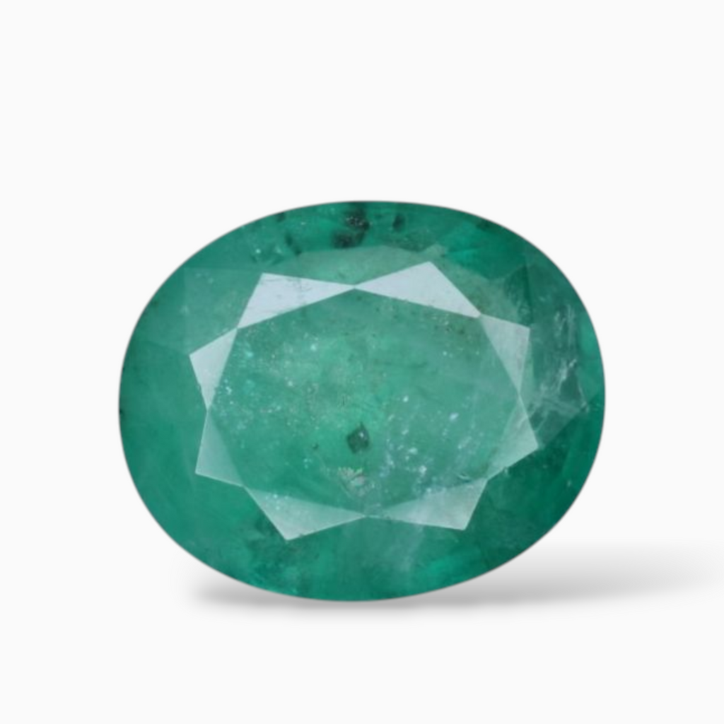 3.78 Carats Natural Emerald Gemstone In Oval Shape & Size 11.7x9.6mm