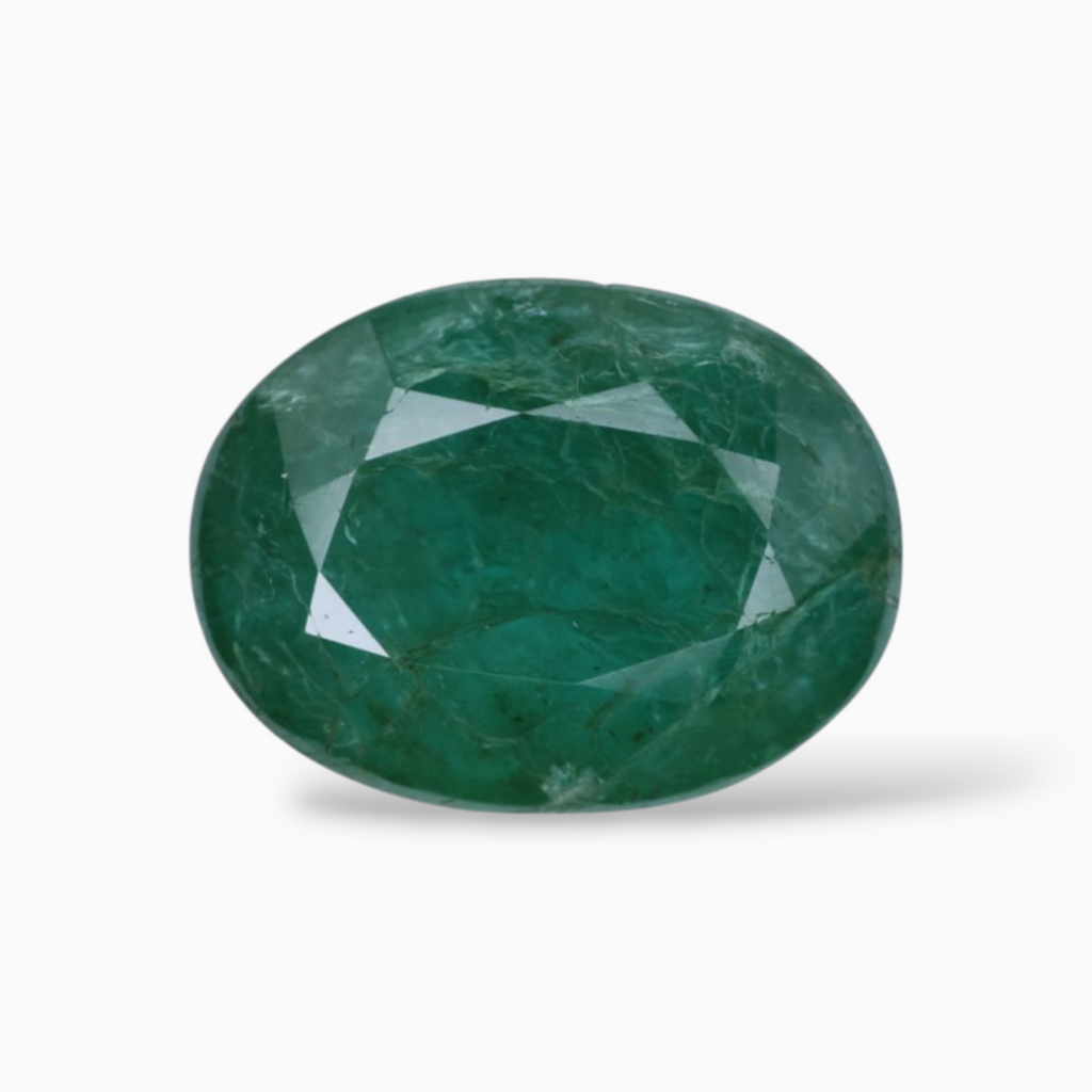 Buy Online Natural Emerald Stone Oval Shape 6.72 Carats 14.5x10.8mm Size