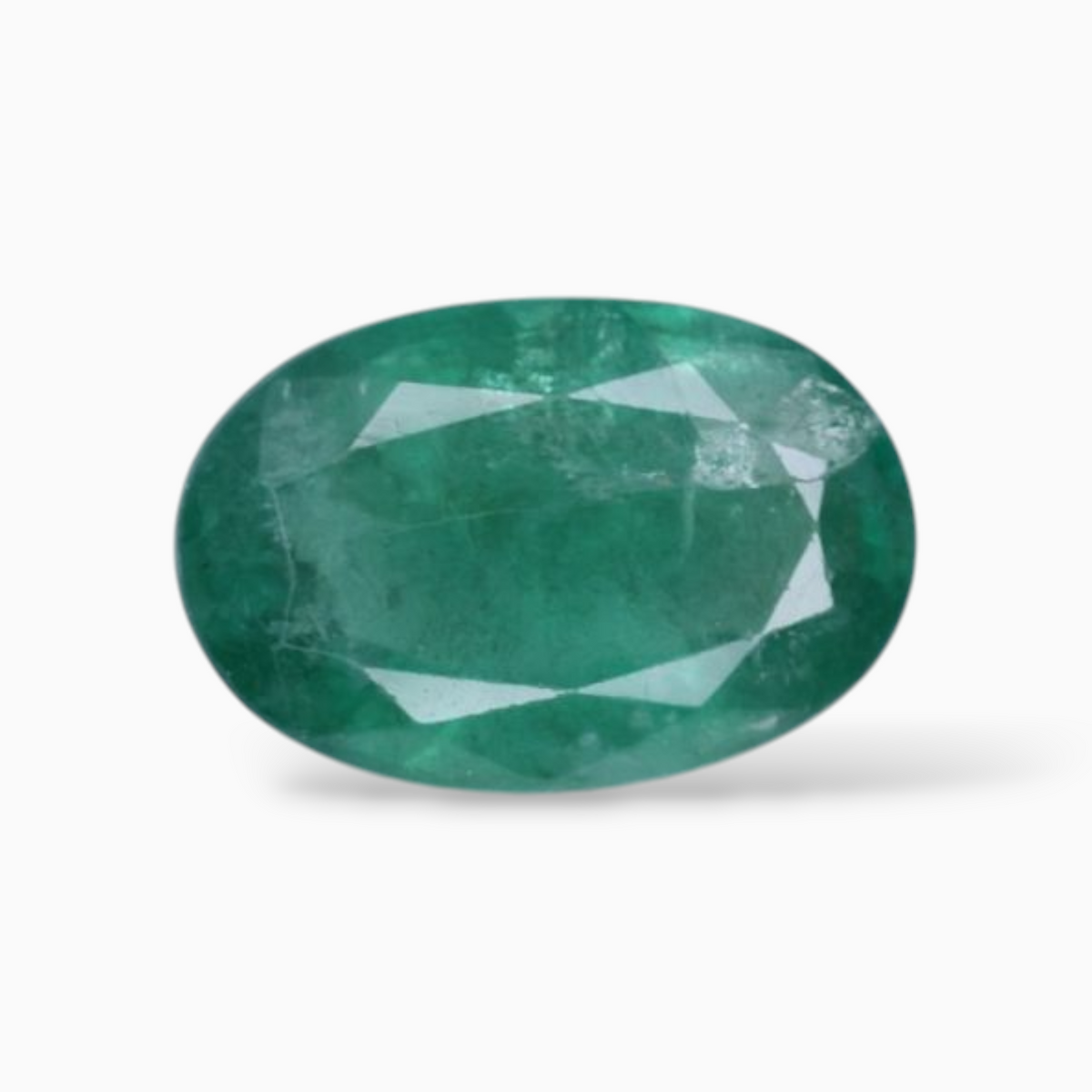 1.57 Carats Green Emerald Gemstone In Oval Shape & Size 9.7x6.4mm