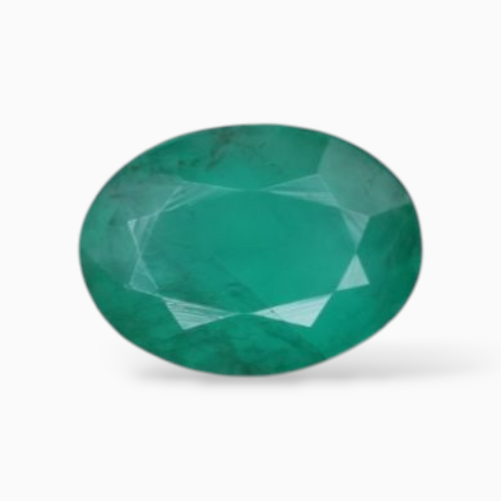 Oval Shape Natural Emerald Stone 0.91 Carats & 7.8x5.7mm Size