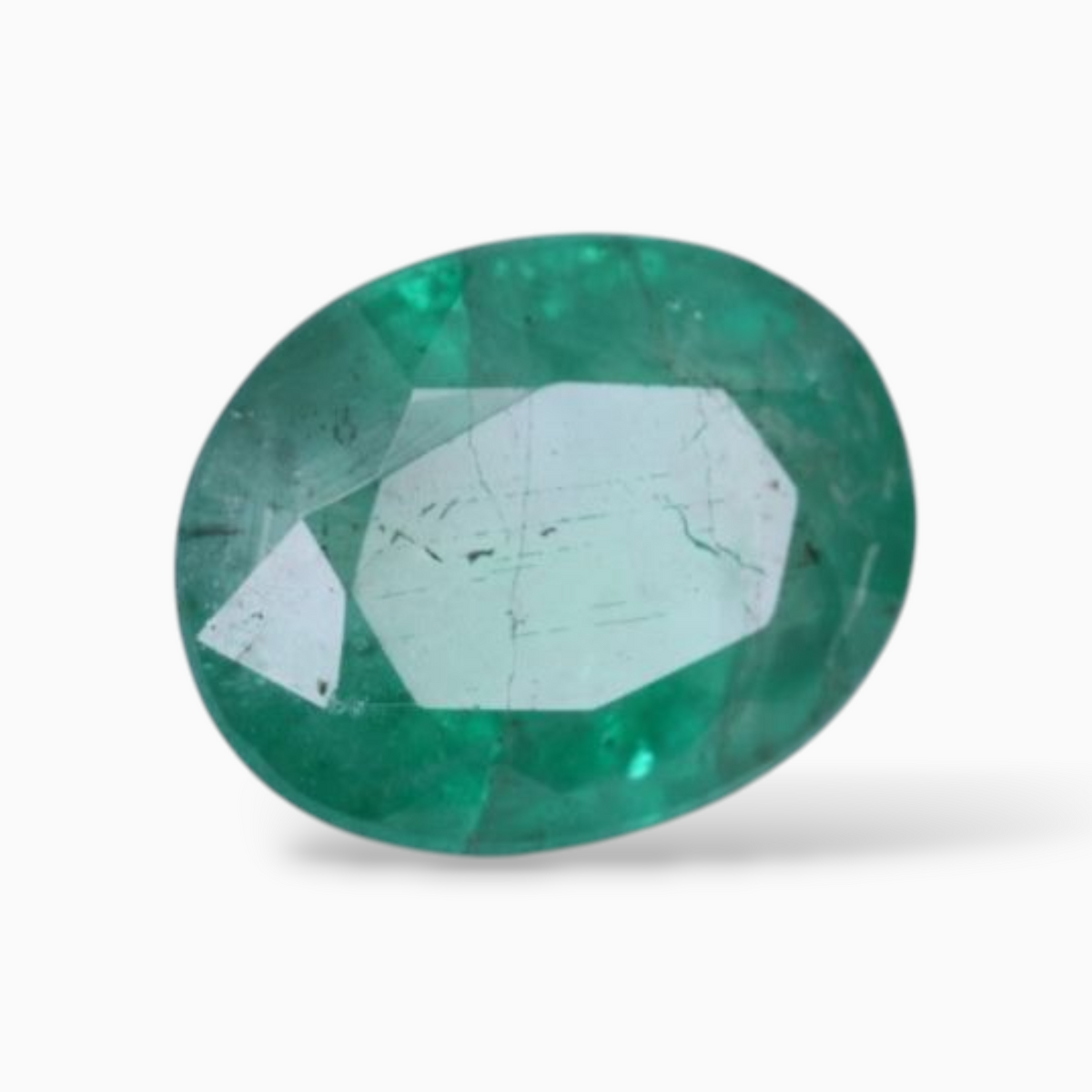 2.14 Carats Green Emerald Gemstone In Oval Shape & Size 9x7mm