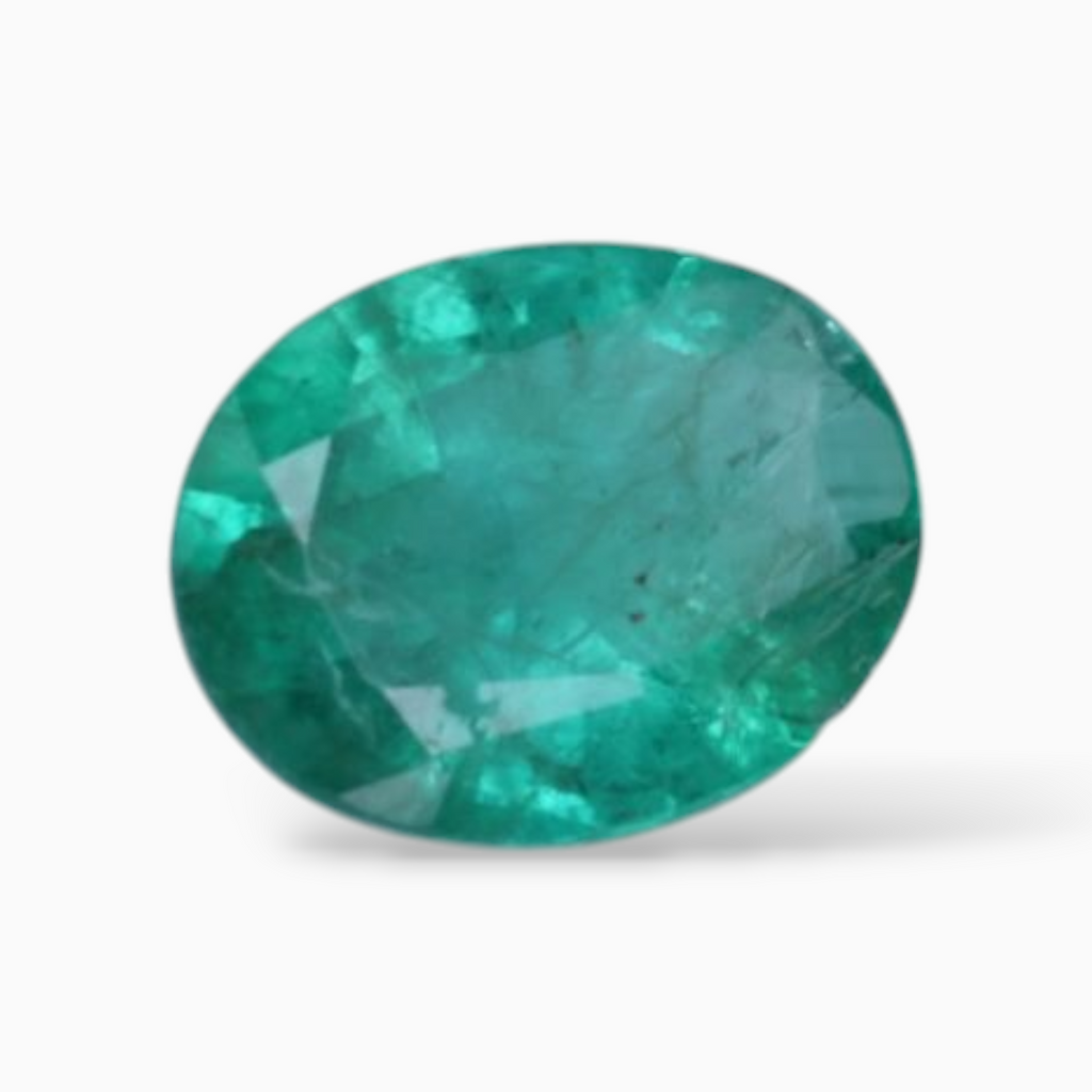 Buy Natural Emerald Stone In Oval Shape 0.86 Carats 7.6x5.7mm Size