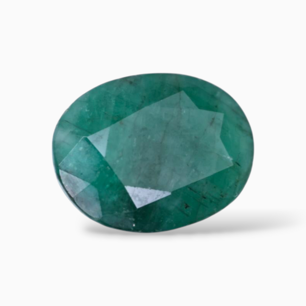 3.43 Carats Original Emerald Gemstone For Sale Oval Shape  12.3x9.5mm Size