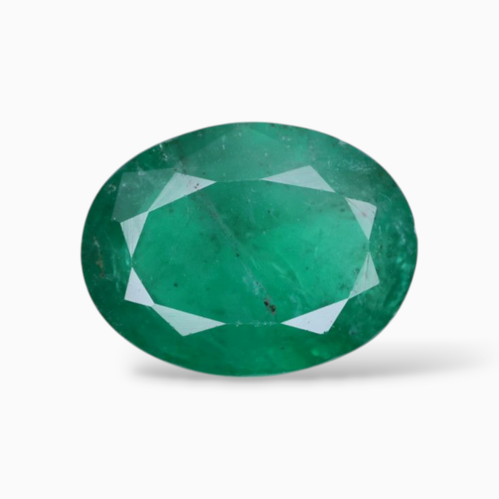 Green Panna Gemstone For Sale Oval Shape 3.66 Carats 11.6x9mm Size