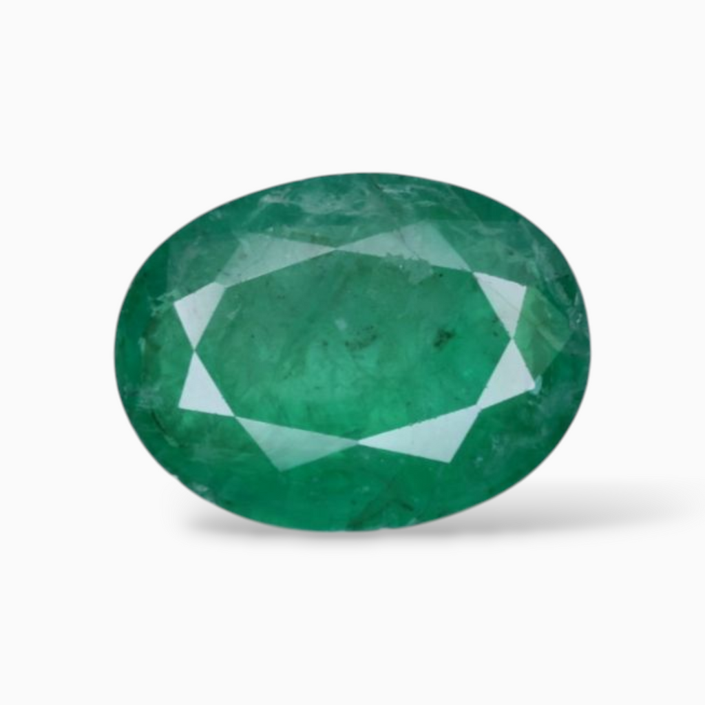 3.21 Carats Original Emerald Gemstone In Oval Shape & Size 12.7x9.5mm