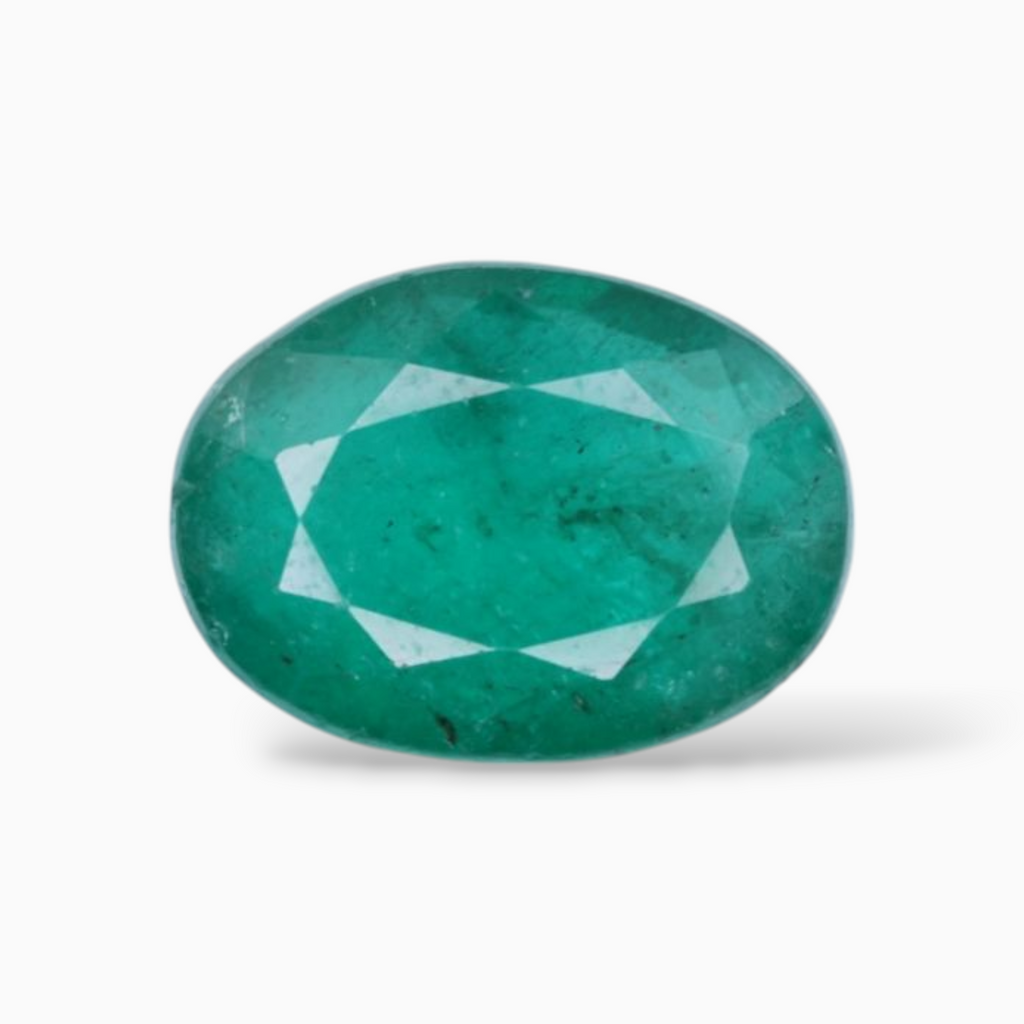 Buy Natural Green Emerald Stone Oval Shape 3.42 Carats 11x8mm Size