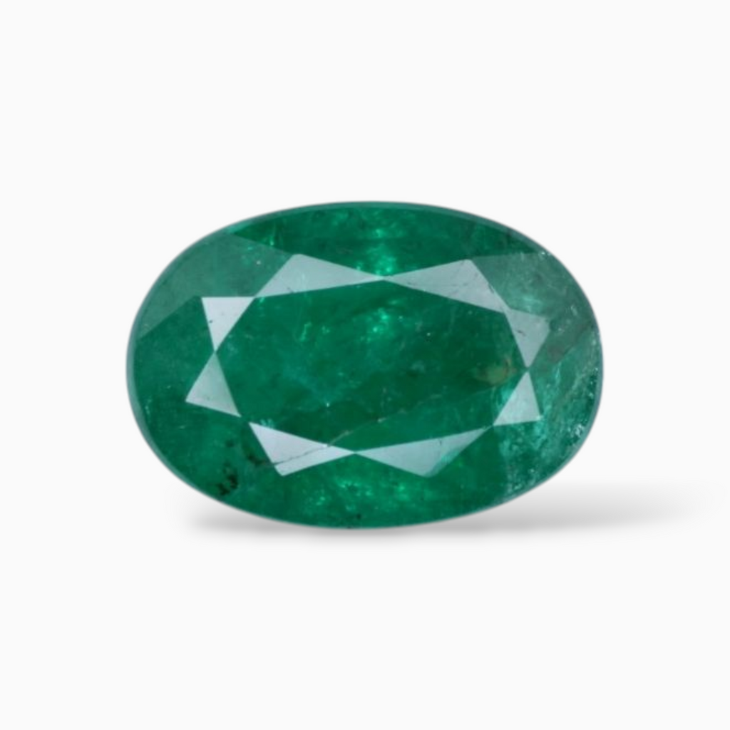 Buy Zambian Emerald Gemstone Online Oval Shape 3.15 Carats 12.1x8.3mm Size