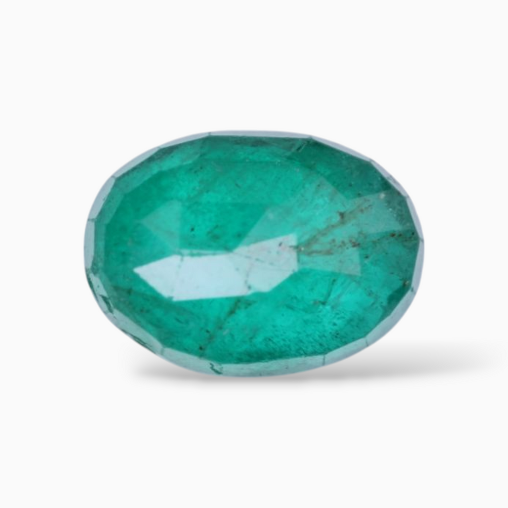 Buy Natural Green Emerald Stone Oval Shape 3.42 Carats 11x8mm Size