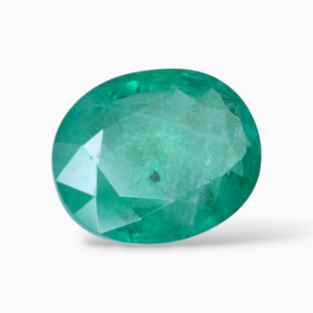 3.78 Carats Natural Emerald Gemstone In Oval Shape & Size 11.7x9.6mm