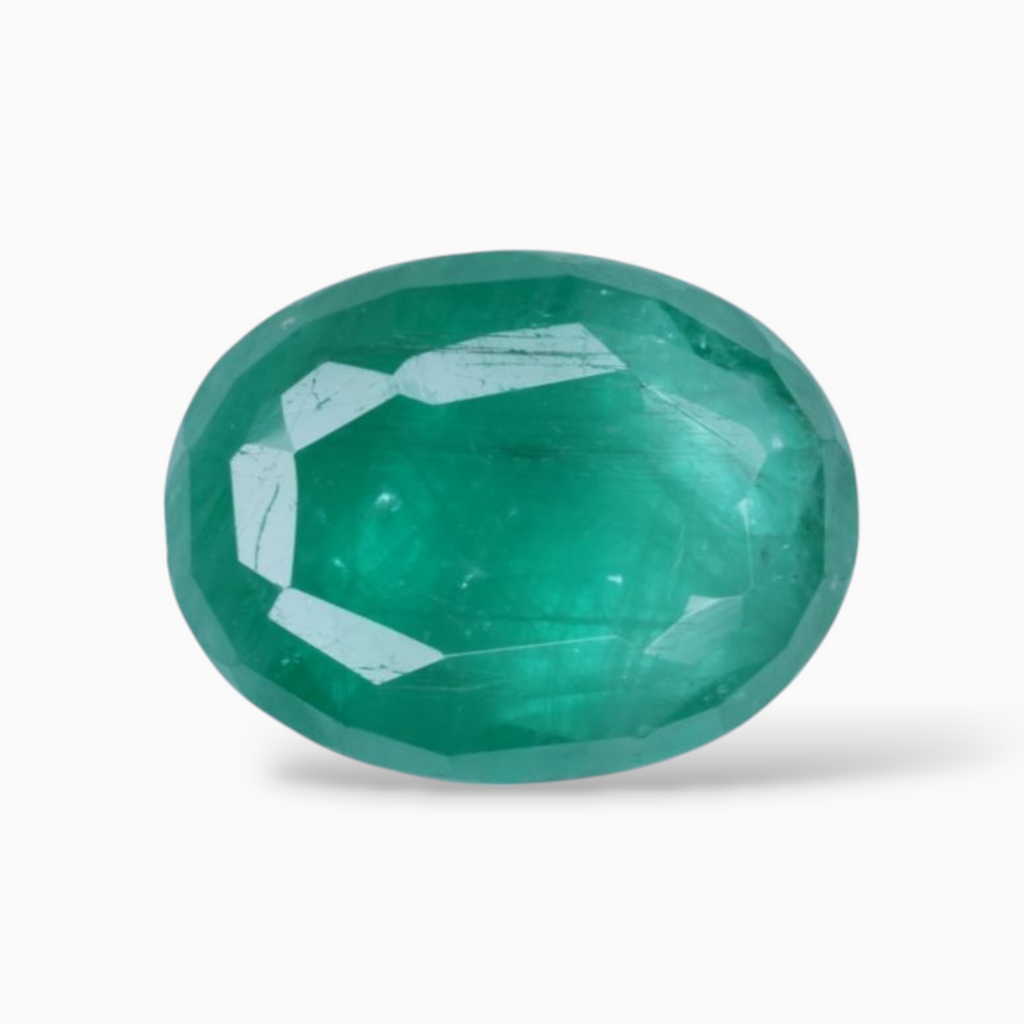 3.93 Carats Buy Emerald stone In Oval Shape & Size 13x10mm
