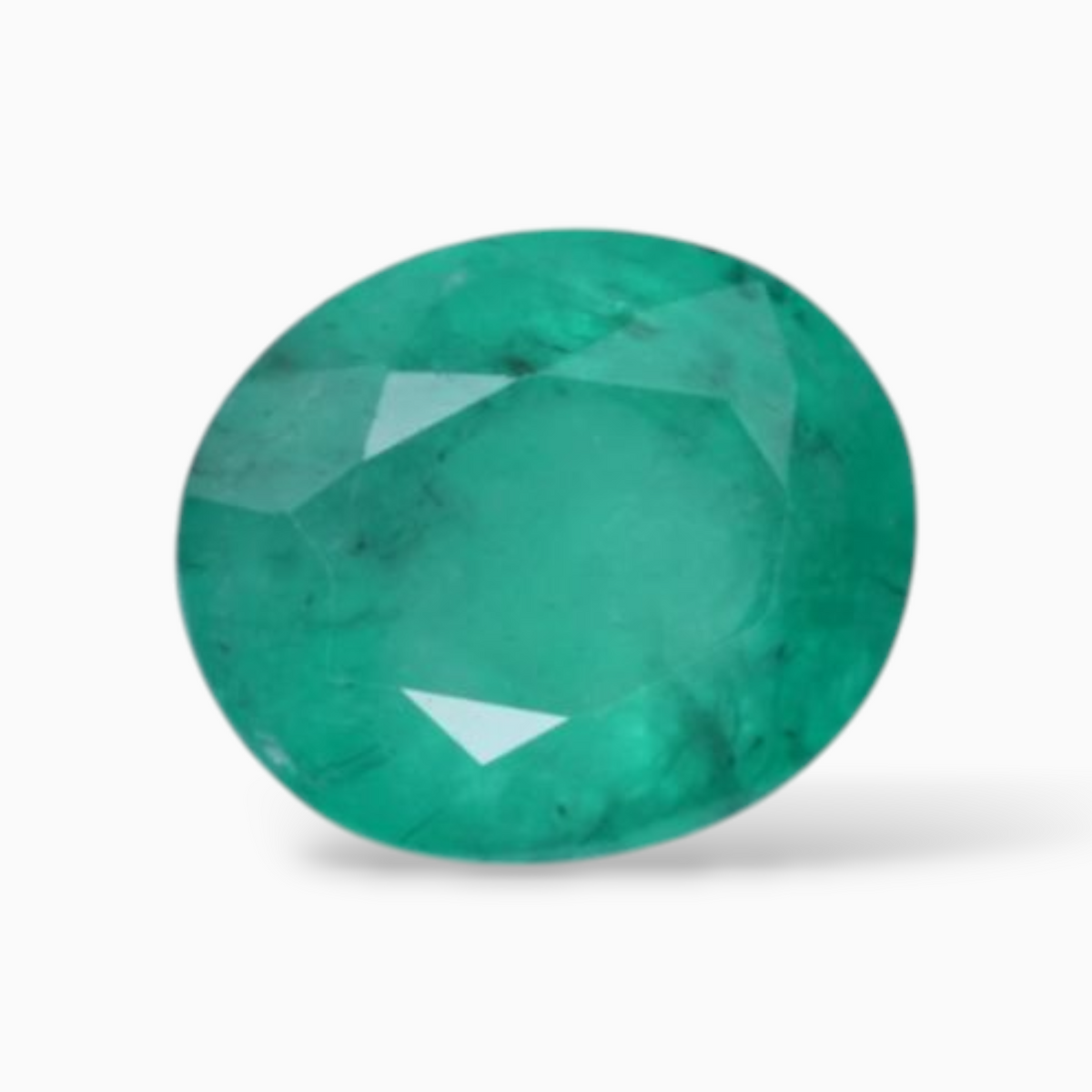 Green Emerald Stone In Oval Shape 2.15 Carats 9.1x7.6mm Size