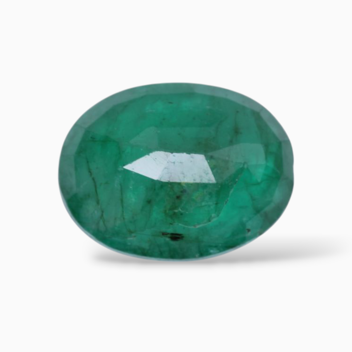 Original Emerald Gemstone Oval Shape 3.72 Carats 12.1x9.3mm Size