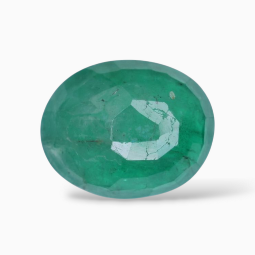 Buy Online Green Emerald Gemstone In Oval Shape 3.21 Carats 11x8.8mm Size