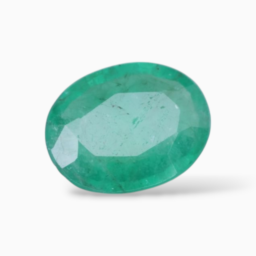 On Sale Zambian Emerald Gemstone In Oval Shape 1.07 Carats 8.9x6.9mm Size