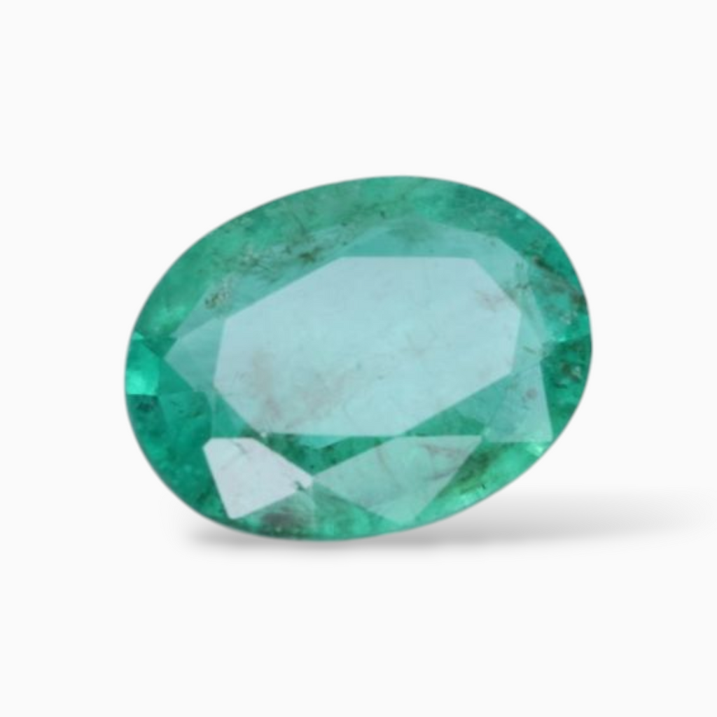 Buy Natural Green Emerald Stone In Oval Shape 1.19 Carats 9x6.8mm Size