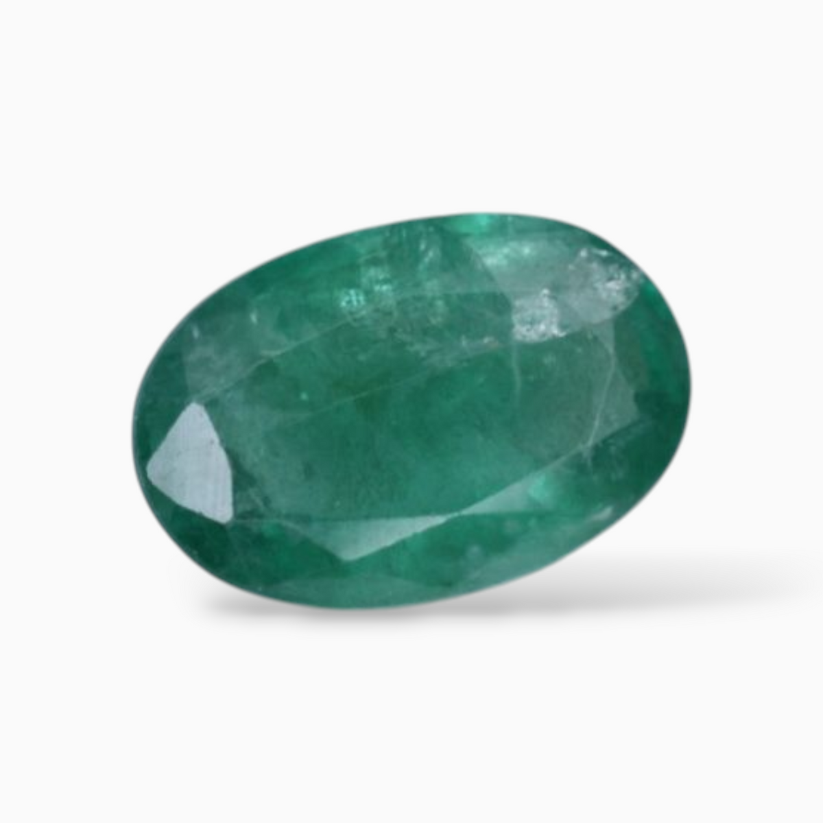 1.57 Carats Green Emerald Gemstone In Oval Shape & Size 9.7x6.4mm