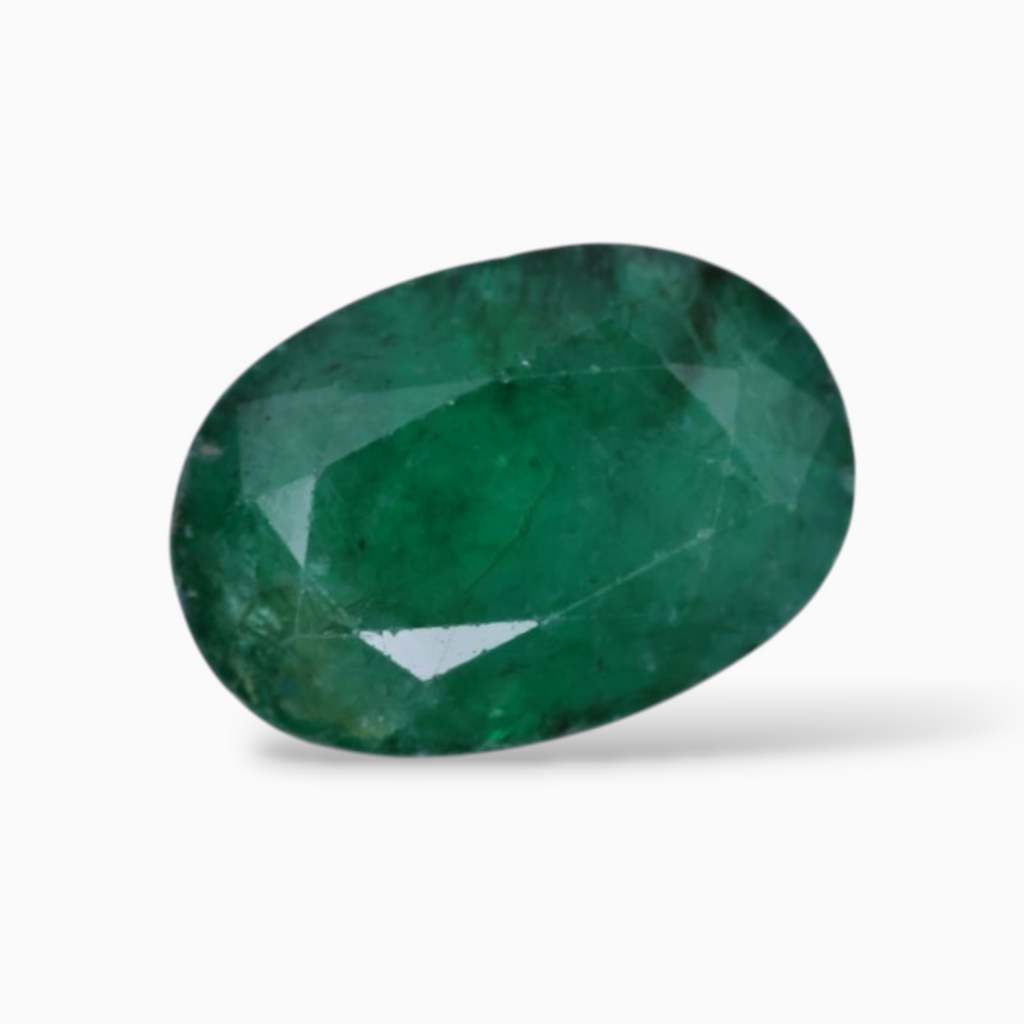 Real Emerald Gemstone Oval Shape 4.40 Carats 12.9x9mm Size
