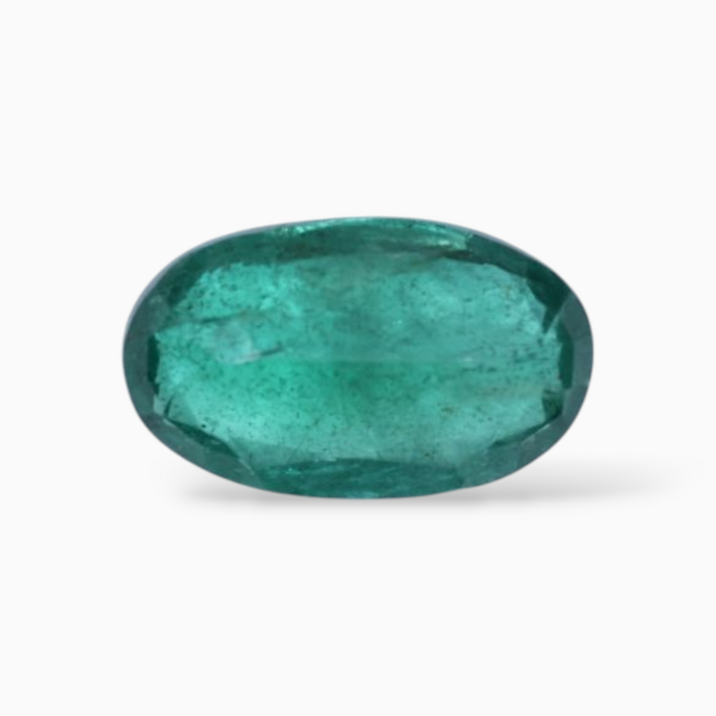 1.30 Carats  Zambian Emerald Gemstone In Oval Shape 9.5x5.8mm Size