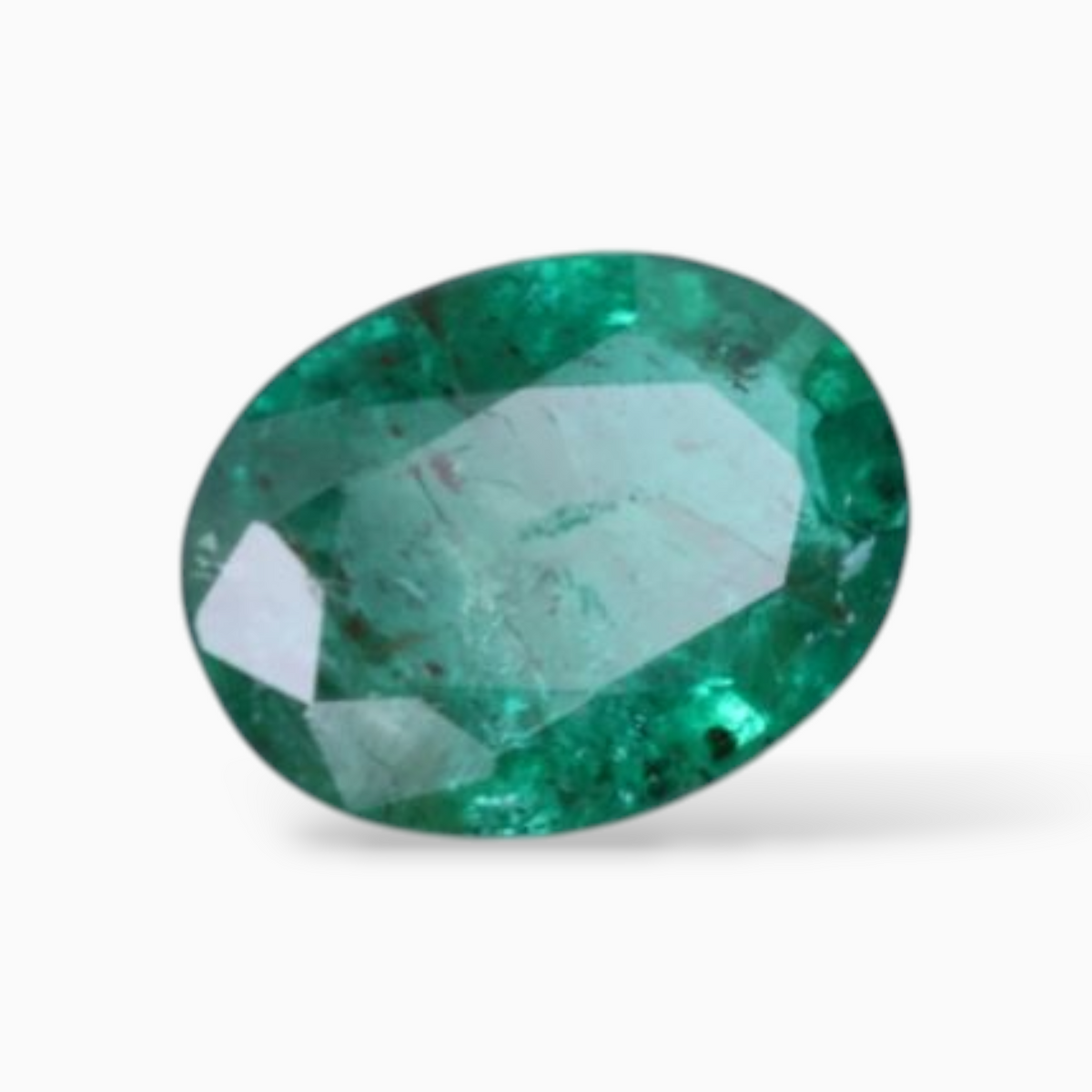 1.35 Carats Green Emerald Gemstone In Oval Shape & Size 9x6.8mm