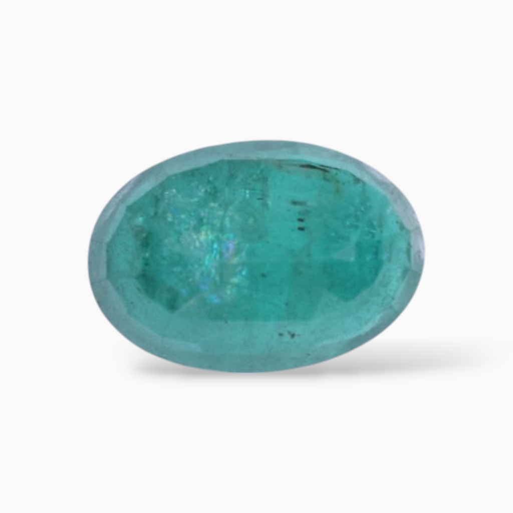 1.86 Carats Loose Stone In Emerald  Oval Shape & Size 9.2x6.3mm