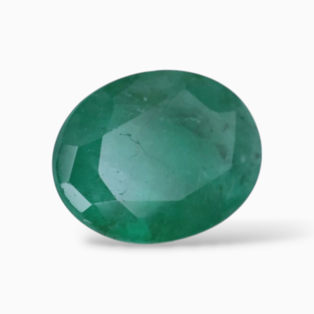2.55 Carats Emerald Stone In Oval Shape & Size 10.6x8.3mm