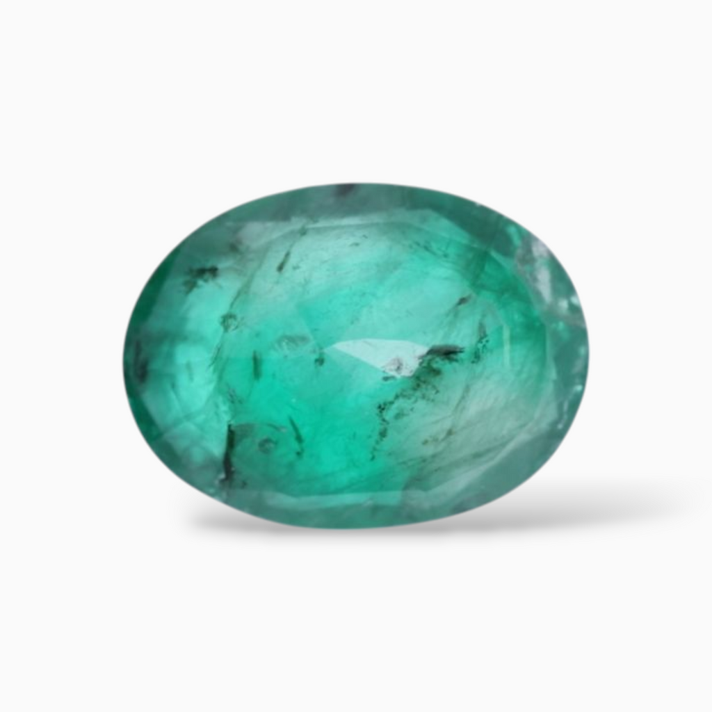 Natural Green Emerald Gemstone For Sale Oval Shape 2.13 Carats 10.6x8.8mm Size