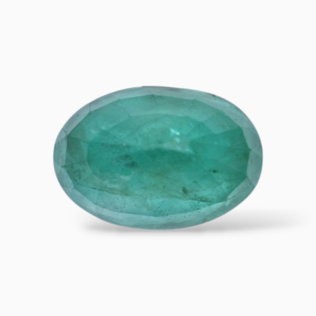 Original Green Emerald Gemstone For Sale Oval Shape 1.30 Carats 8x5.5mm Size