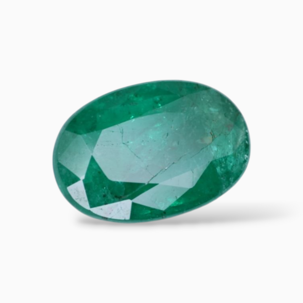 Buy Zambian Emerald Gemstone Online Oval Shape 3.15 Carats 12.1x8.3mm Size
