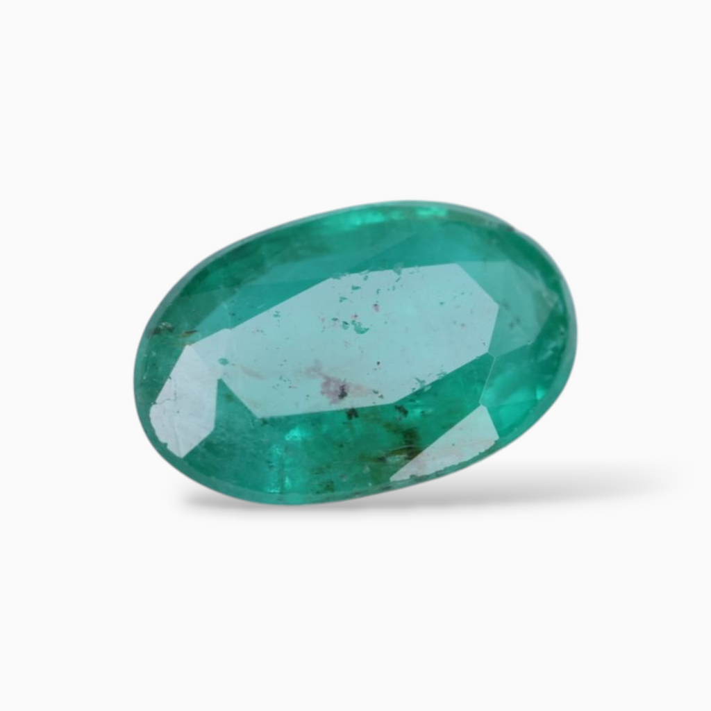 Natural Zambian Emerald Stone In Oval Shape 1.60 Carats 10.2x6.5mm Size