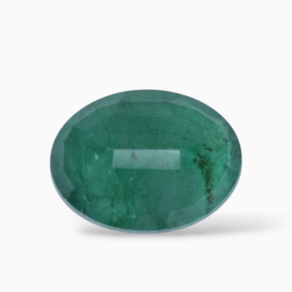 Natural Green Emerald Gemstone For Sale Oval Shape 1.29 Carats 8x6mm Size