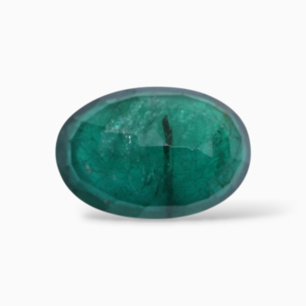 For Sale Real Emerald Stone Oval Shape 5.32 Carats 13.6x9.3mm Size